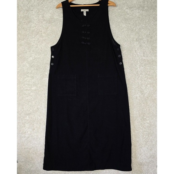 Amanda Smith Dress Womens XL Black Sleeveless Maxi Pocket Modest Y2K Retro - Picture 1 of 10